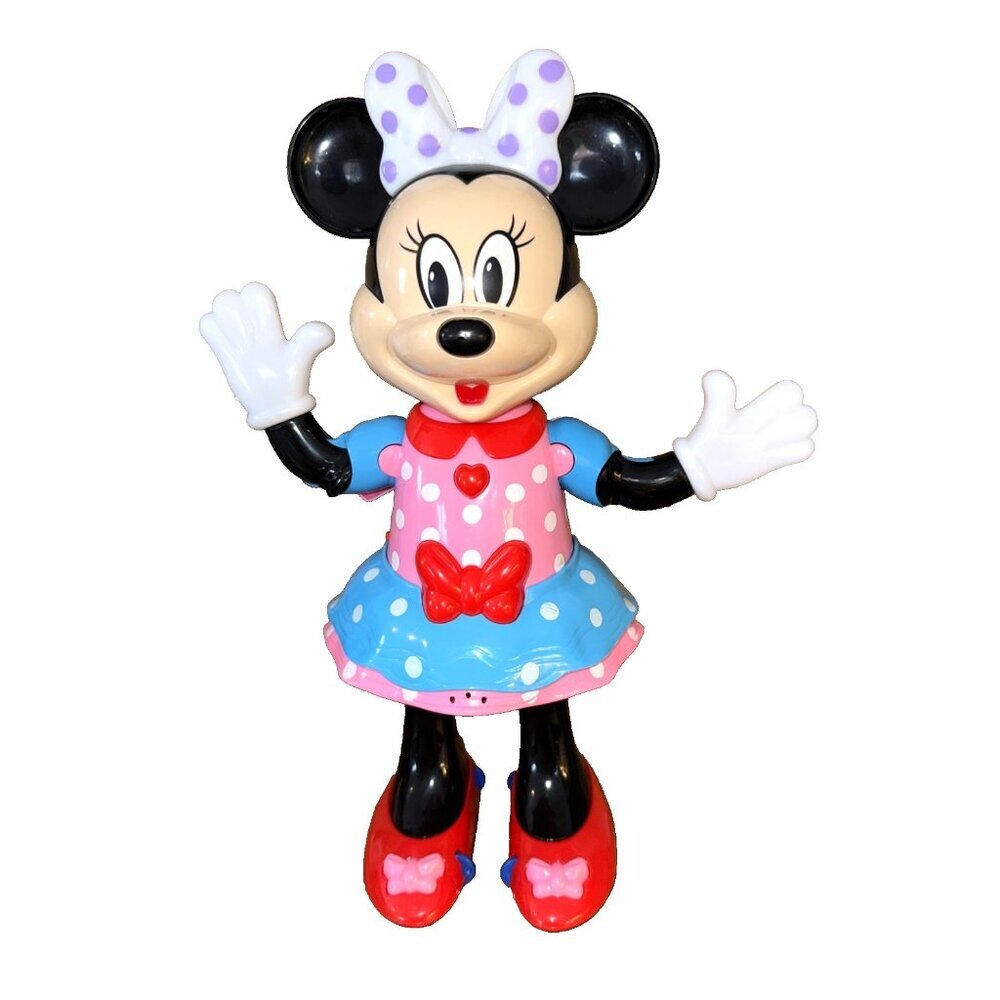 Minnie Mouse Movable Head Arms Legs Hard Plastic 9.5"